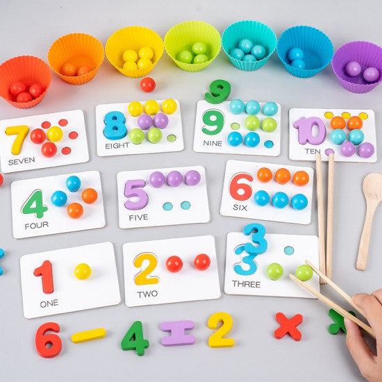 Children's bead counting game