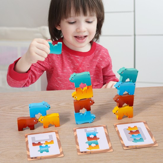 Bear Jenga game children's early education toy