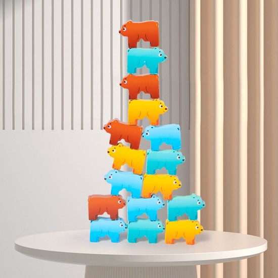 Bear Jenga game children's early education toy