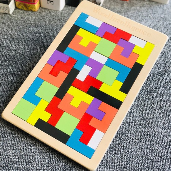 New wooden Tetris puzzle game for kids