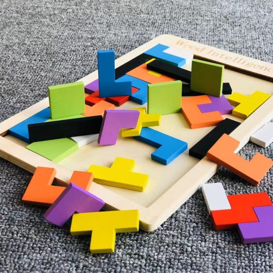 New wooden Tetris puzzle game for kids