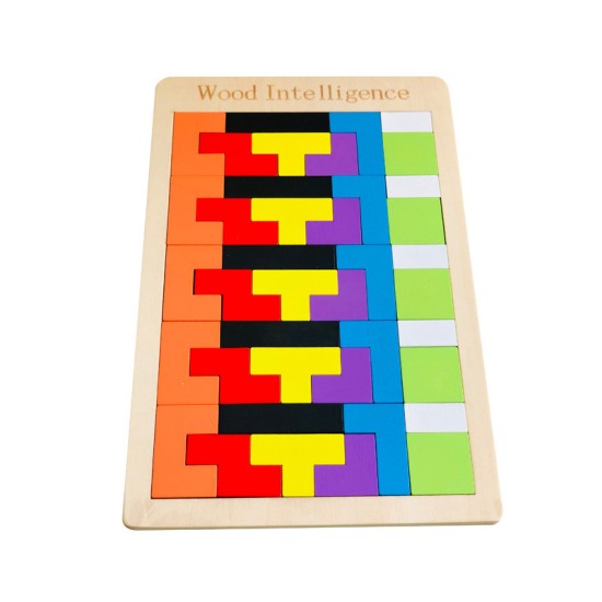 New wooden Tetris puzzle game for kids