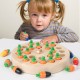 Pull carrot mushroom color memory chess game fun interactive play against children's enlightenment early education puzzle wooden toys