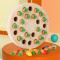 Pull carrot mushroom color memory chess game fun interactive play against children's enlightenment early education puzzle wooden toys