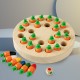 Pull carrot mushroom color memory chess game fun interactive play against children's enlightenment early education puzzle wooden toys