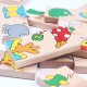 Wooden children's animal cognitive solon domino 15 building blocks puzzle baby early education educational toys wholesale