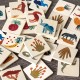 Wooden Montessori early education children animal card game 