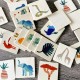 Wooden Montessori early education children animal card game 