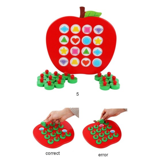 Apple Wooden Memory Game