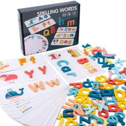 Wooden Alphabet Spelling Cards