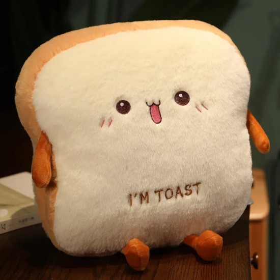 Plush "I'm Toast" handwarmer pillow