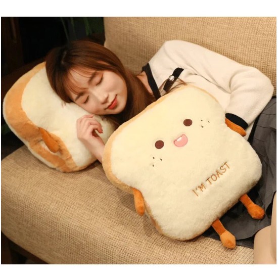 Plush "I'm Toast" handwarmer pillow