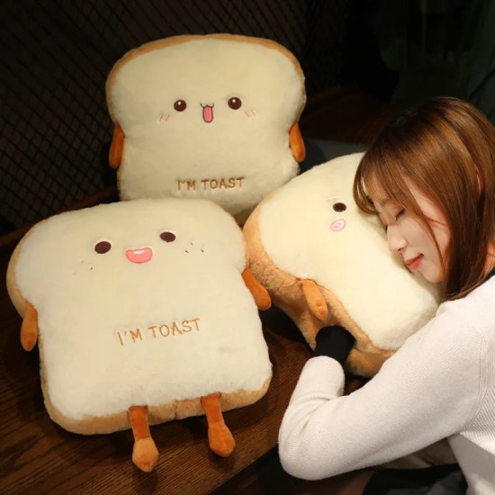 Plush "I'm Toast" handwarmer pillow