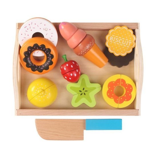 Magnetized Wooden Cutting Food Sets