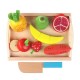 Magnetized Wooden Cutting Food Sets