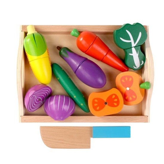 Magnetized Wooden Cutting Food Sets