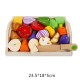 Magnetized Wooden Cutting Food Sets