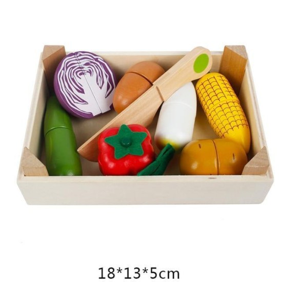 Magnetized Wooden Cutting Food Sets