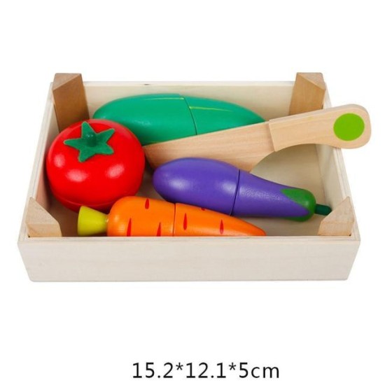 Magnetized Wooden Cutting Food Sets