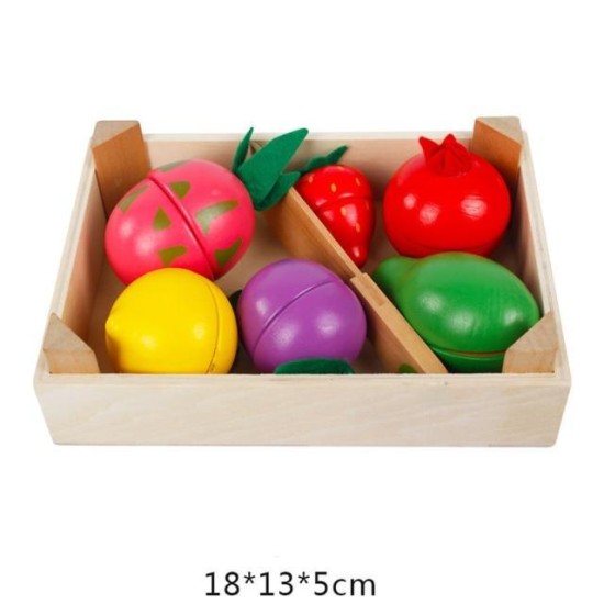 Magnetized Wooden Cutting Food Sets