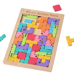 Wooden Animals Tetris Puzzle