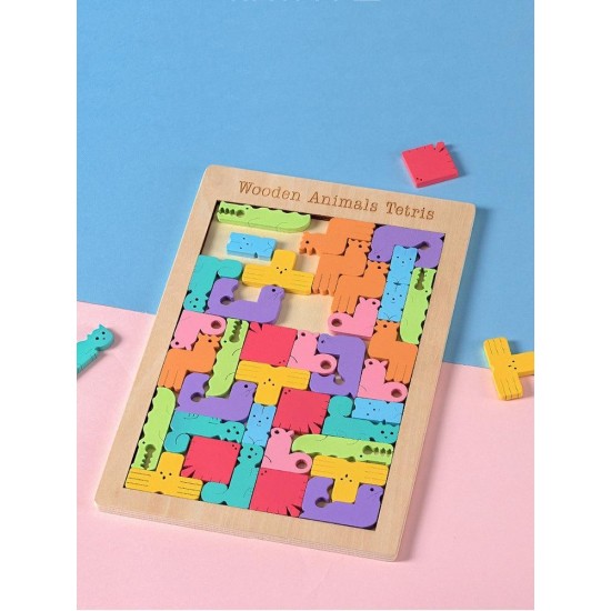 Wooden Animals Tetris Puzzle